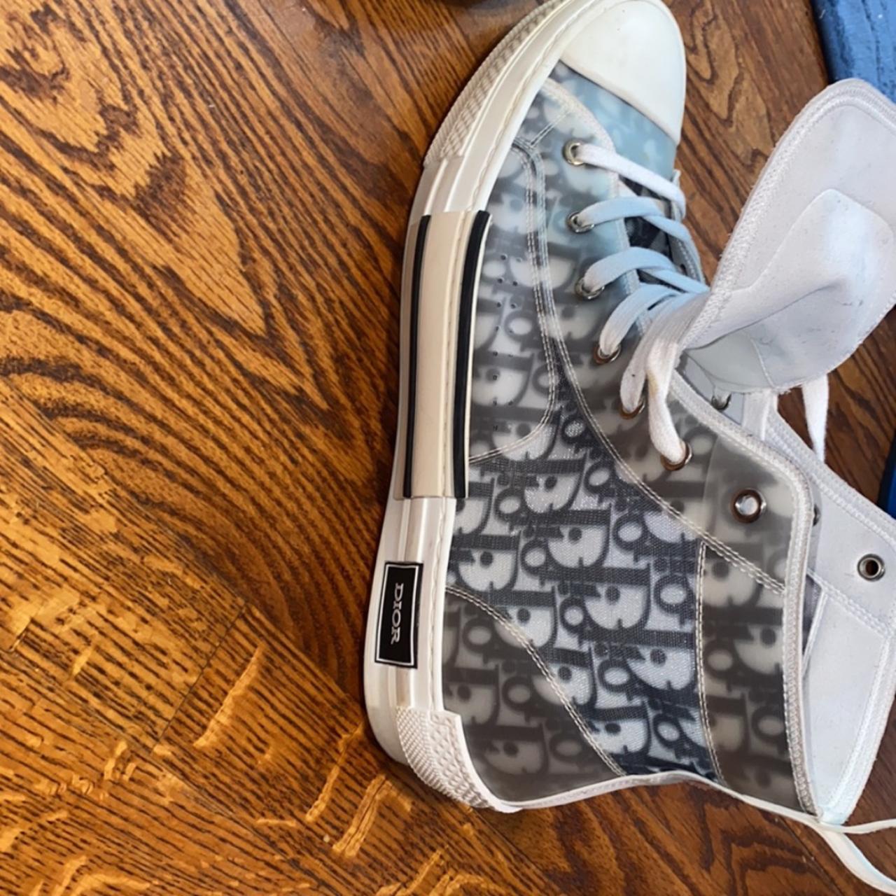 Dior Homme LEATHER TRAINERS Dior B23 High Depop