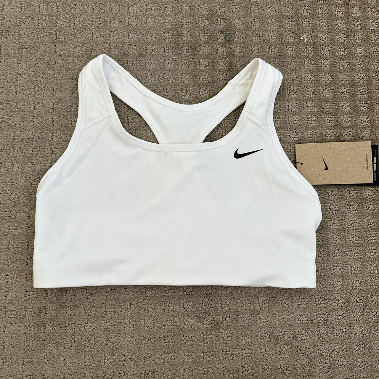 womens white nike sports bra