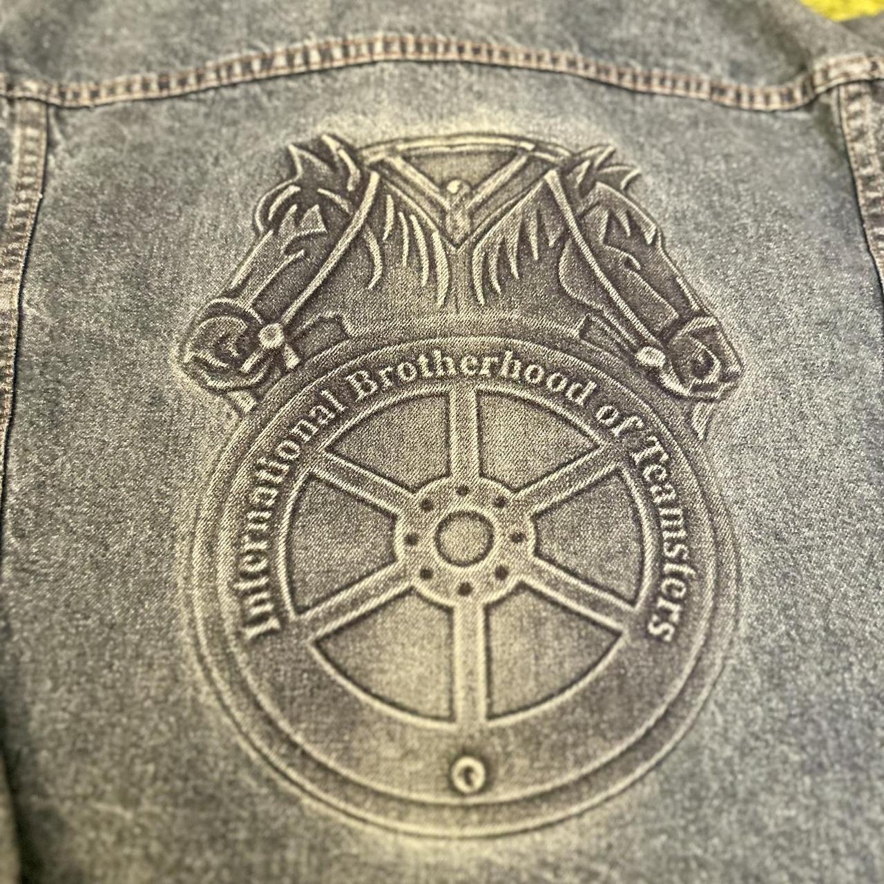 Vintage Teamsters denim jacket embossed Teamsters