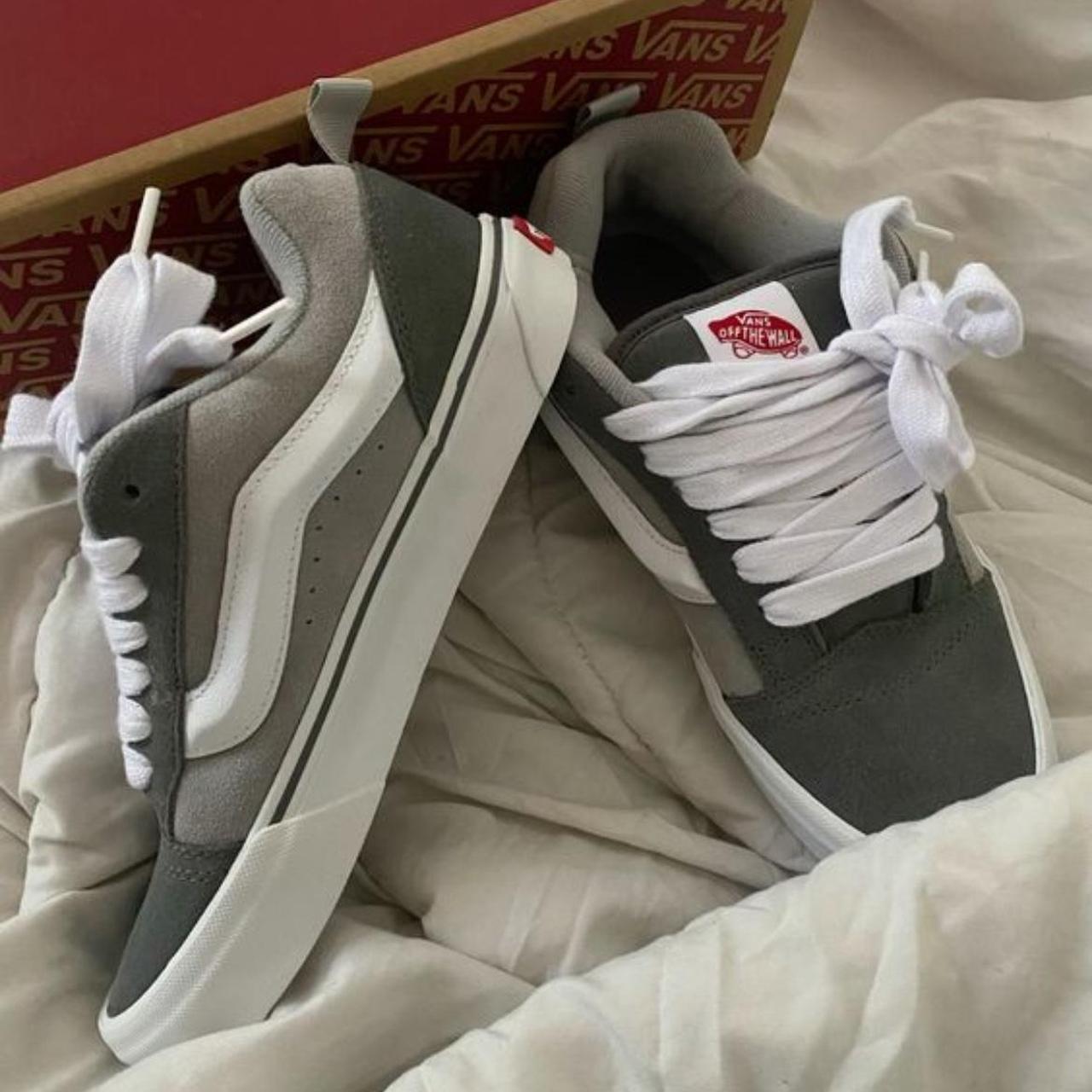 Worn 2 times , Vans knu school grey. - Depop