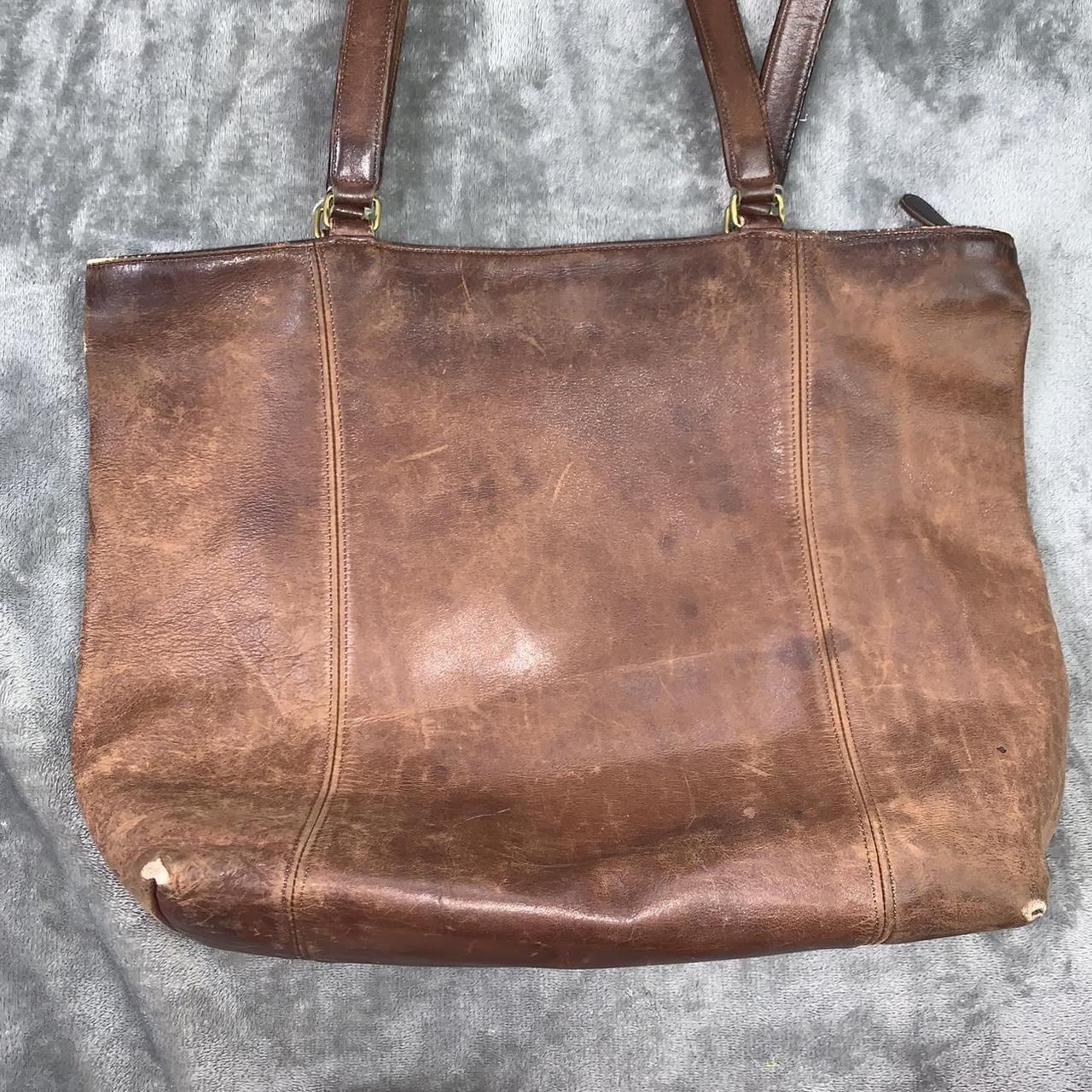 COACH Pewter Madison Mia Soft LEATHER purse TOTE - Depop