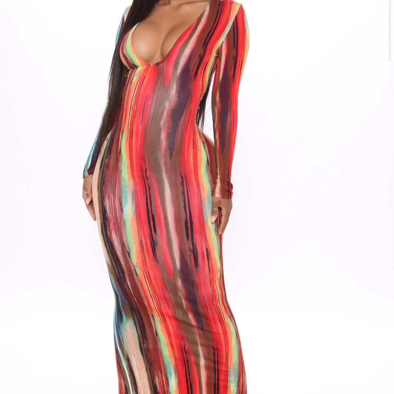 Fashion nova work of art dress fruit Depop
