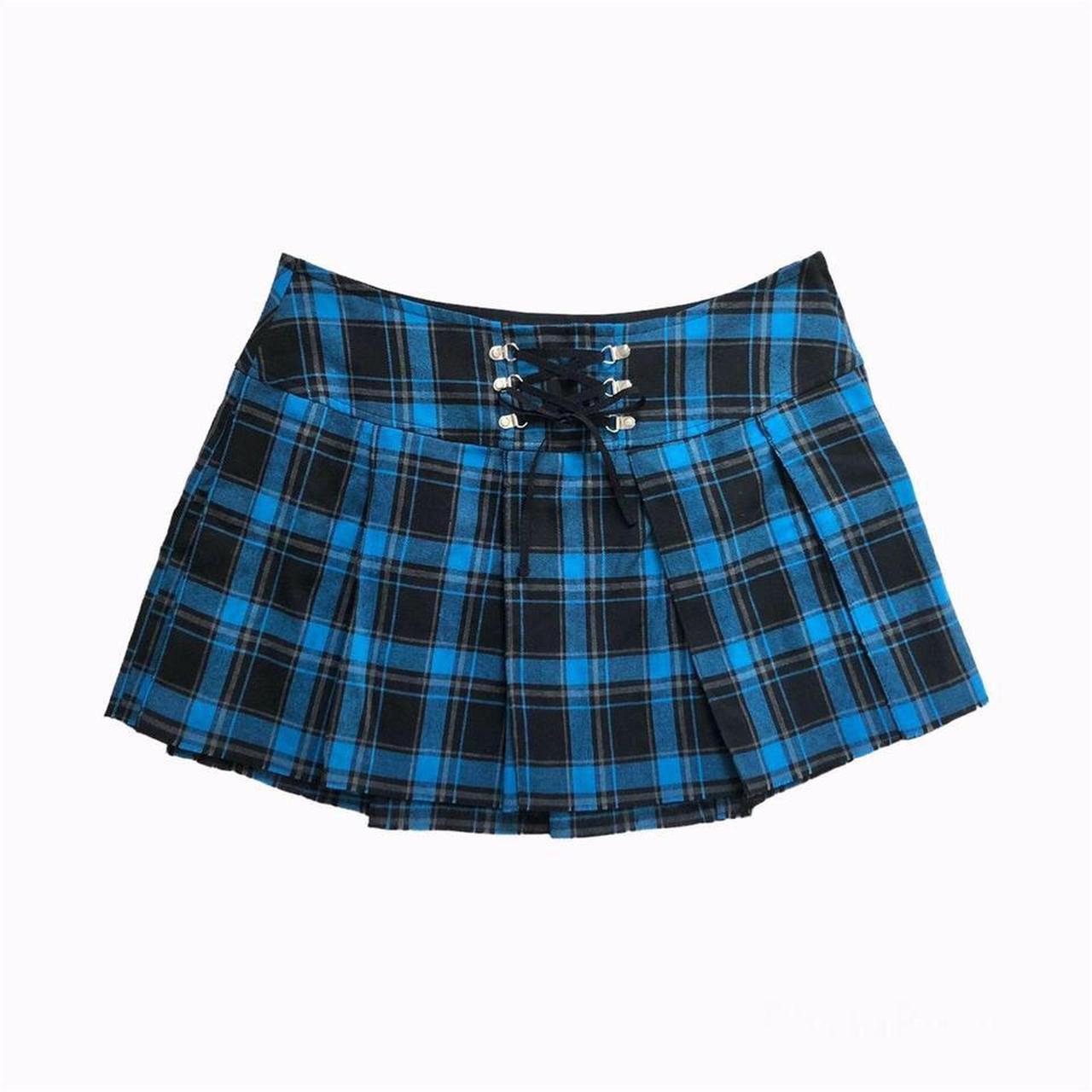 Dollskill blue 2024 plaid skirt