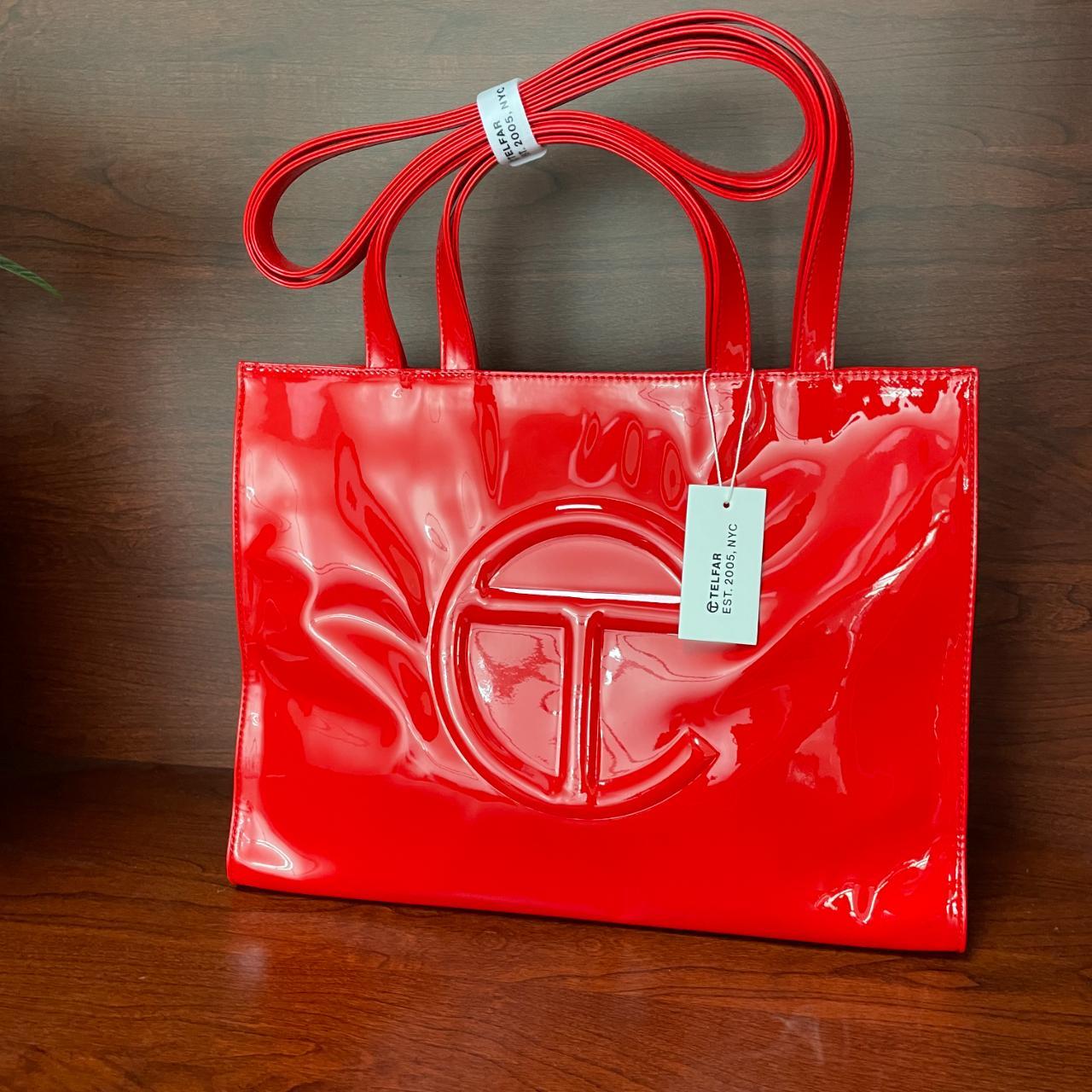 Medium Red authentic Shopping Bag