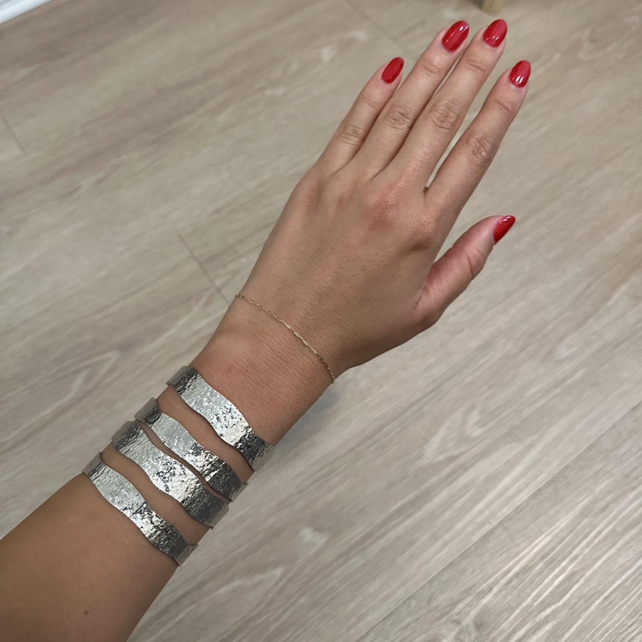 Women's Bracelet - Silver – Stackable adjustable … - image 1