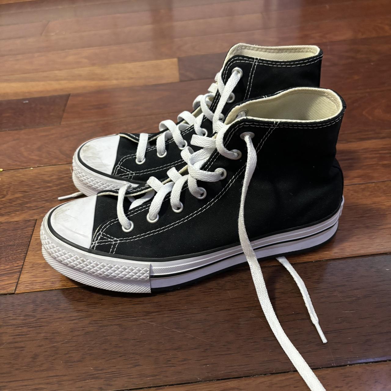 black platform converse size kids 4.5