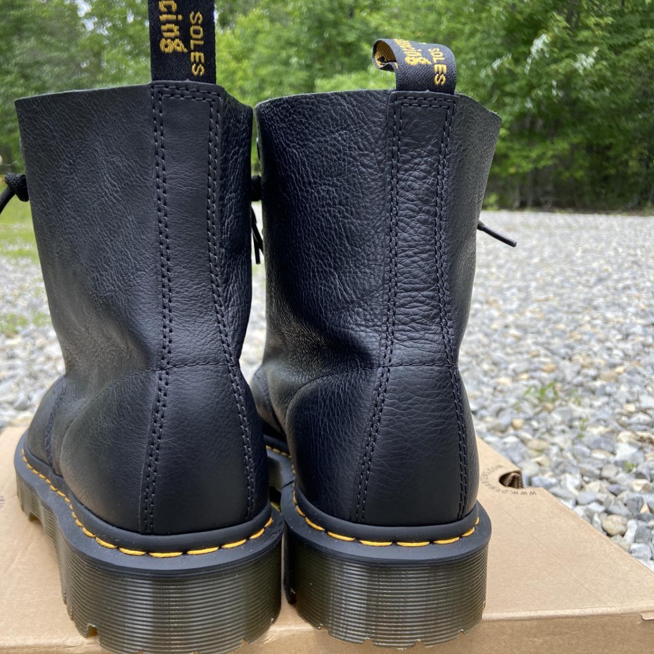 Botas Dr. Martens 1460 Pascal Bex Para Hombre - Cuero Blanco Con Suela Gruesa