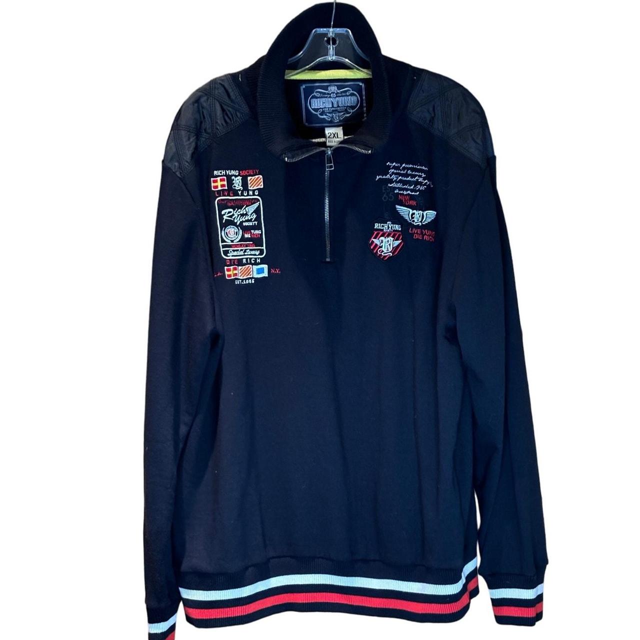 Source Unknown Men's Sweatshirt - Black/Red - XXL… - image 1