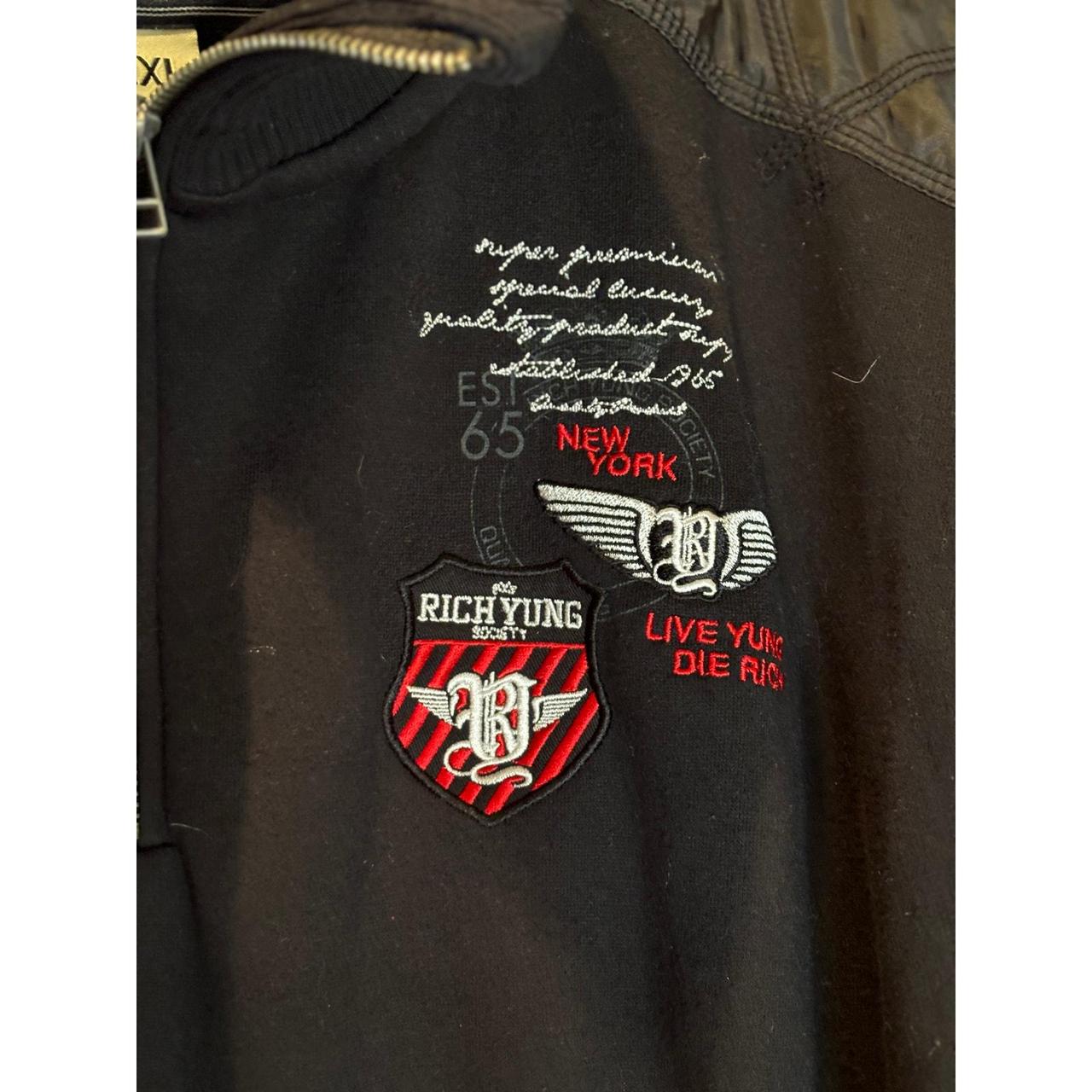 Source Unknown Men's Sweatshirt - Black/Red - XXL… - image 5