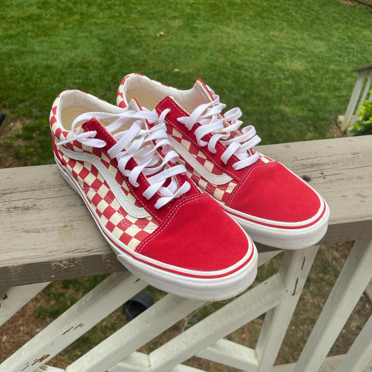 VANS Red White Checkered Shoes Men s 11 Great