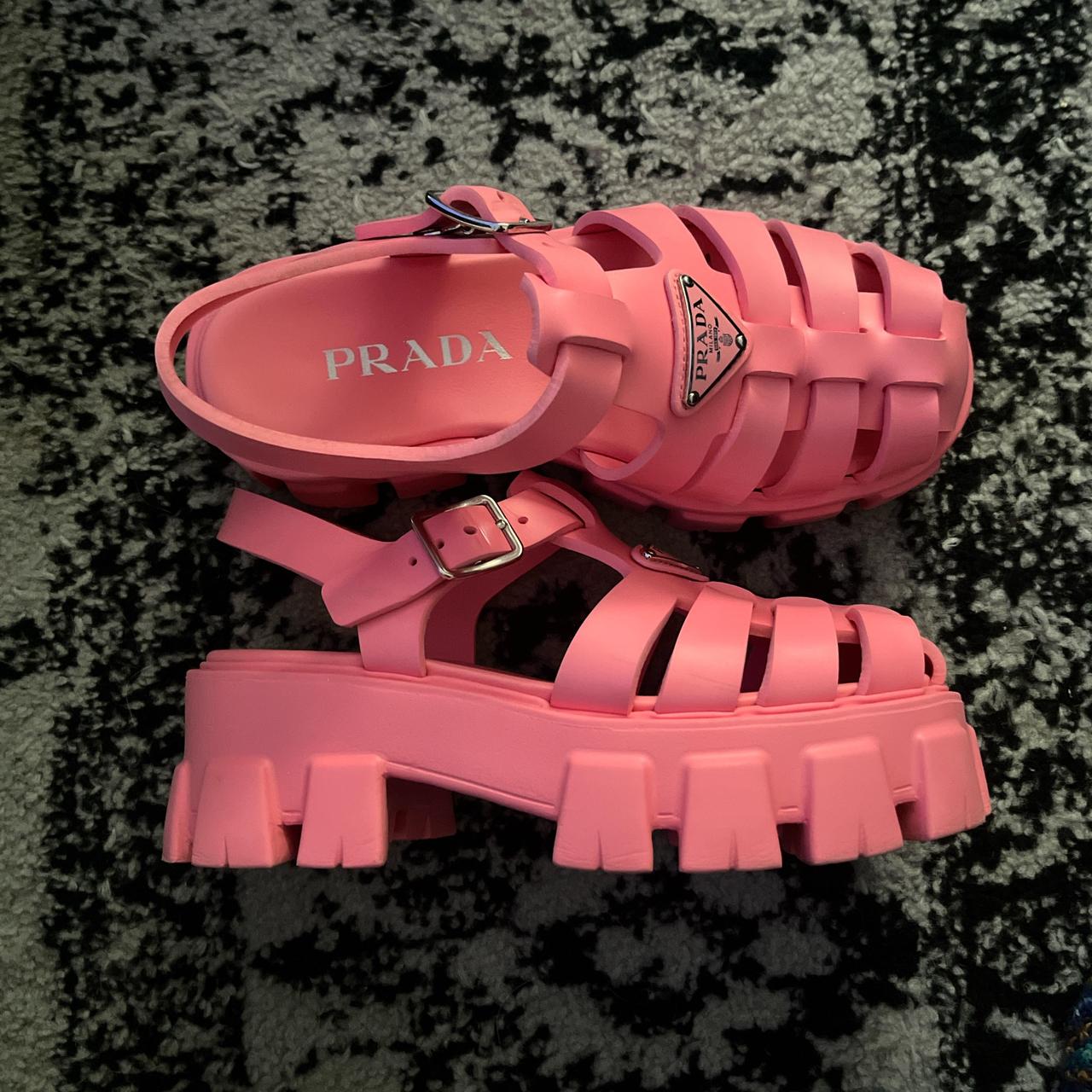 Prada pink sandals best sale