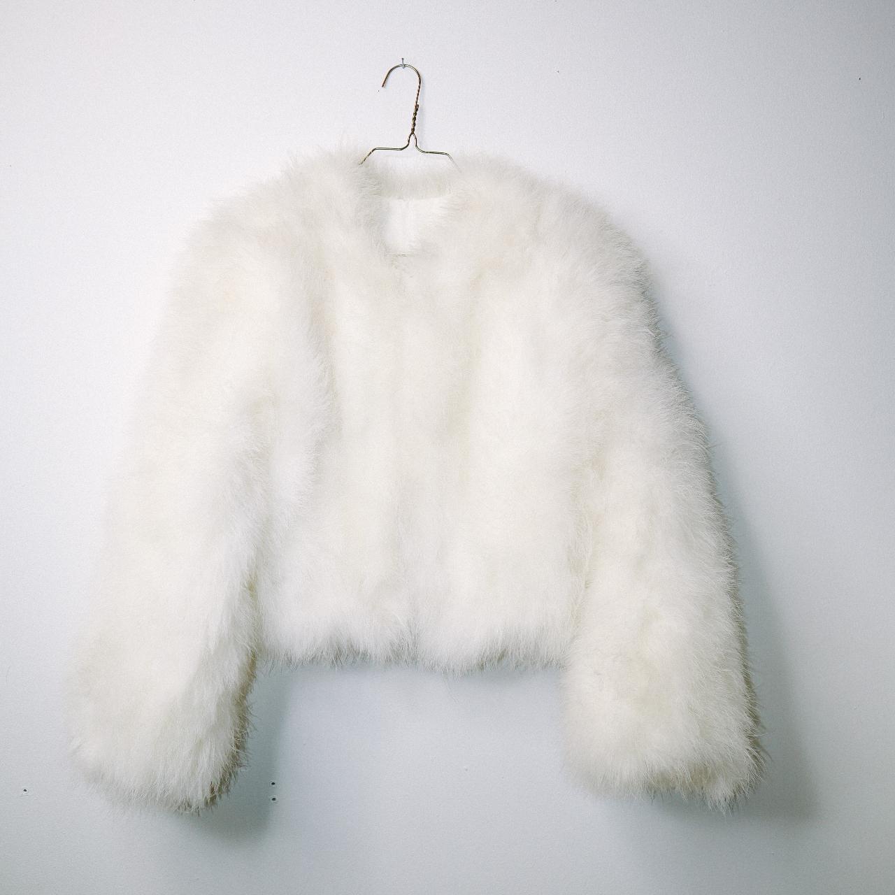 Halston Women's White Jacket | Depop