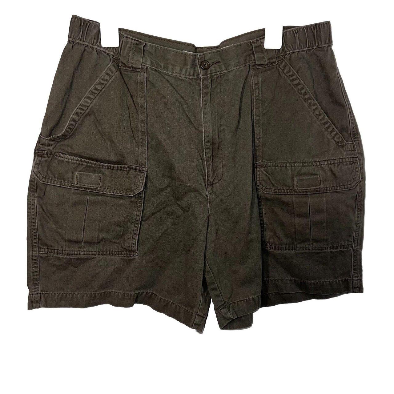 Savane Shorts Mens 38 Olive Cargo Elastic