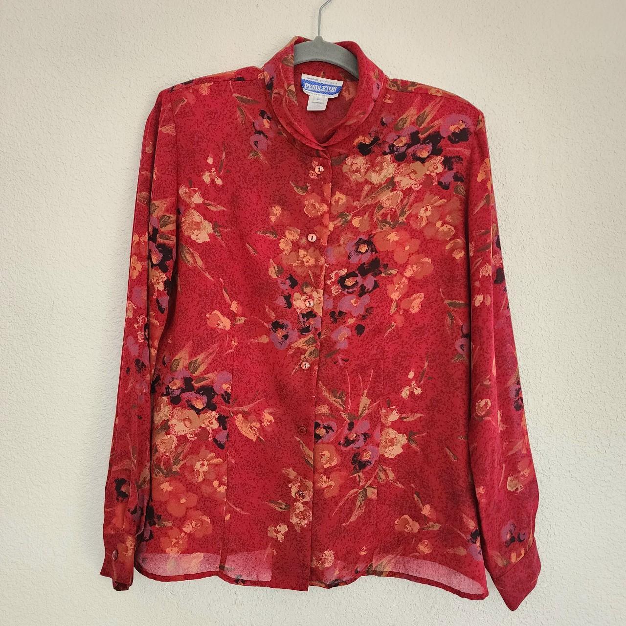 Pendleton Men's Blouse - Red/Multi – Pendleton Fl… - image 1