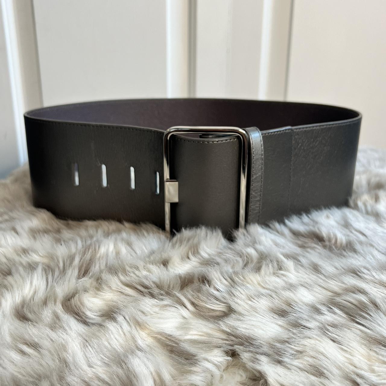 Club Monaco Grey big belt Size S bigbelt Depop