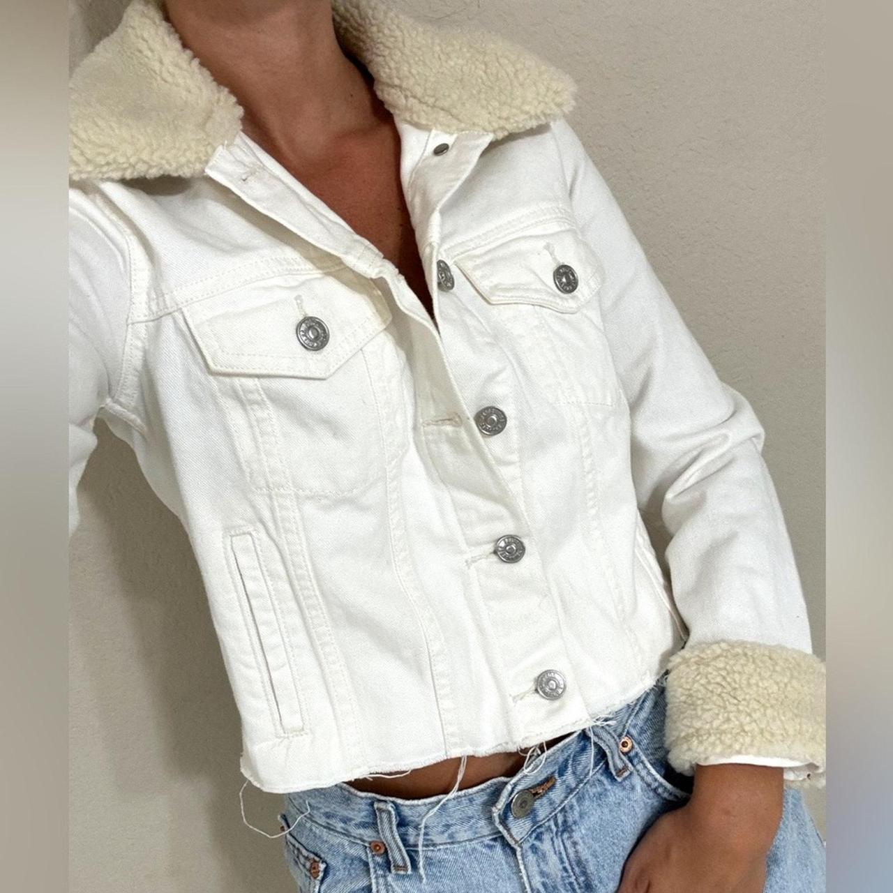 Paige fashion white jean jacket