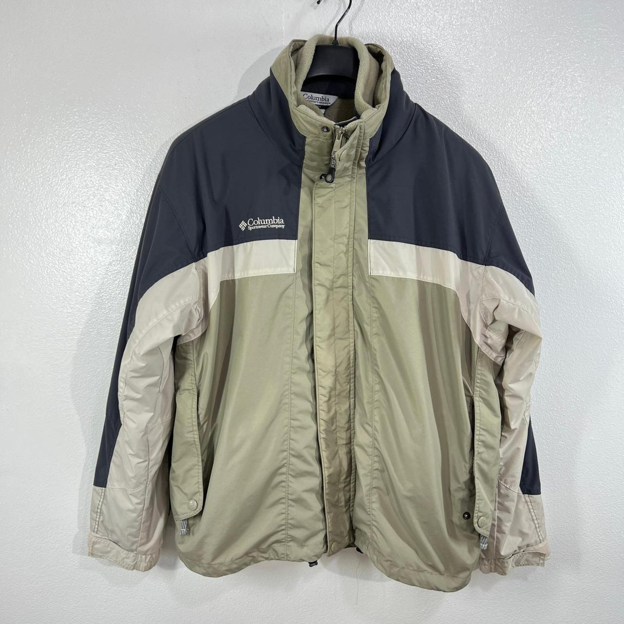 Preloved Men's Windbreaker Jacket - Tan/Black - X… - image 3