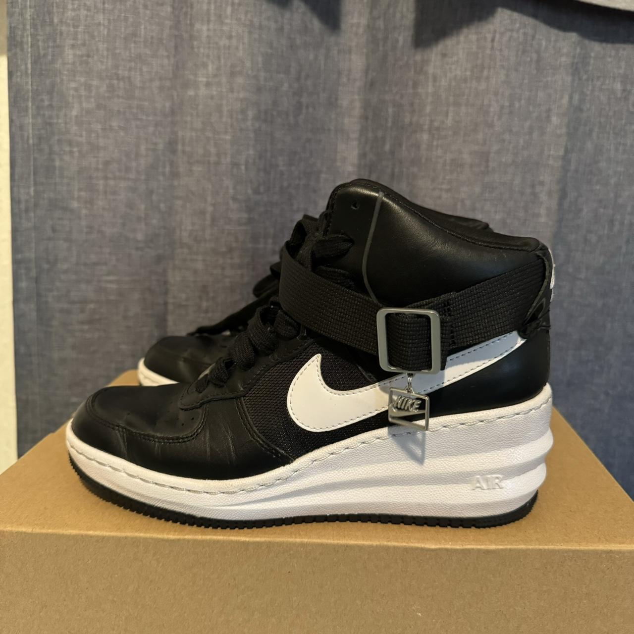 Nike Lunar Force 1 Sky Hi Black White Aluminum. Depop