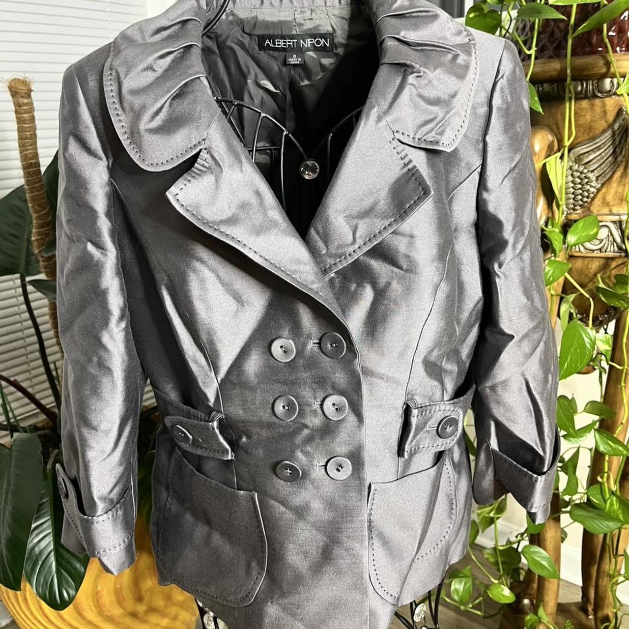 Albert Nipon Women's Jacket - Black/Grey - 8 – Gr… - image 1