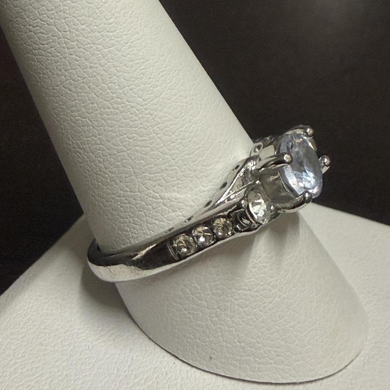 Women's Ring - Silver – Three-stone statement rin… - image 3