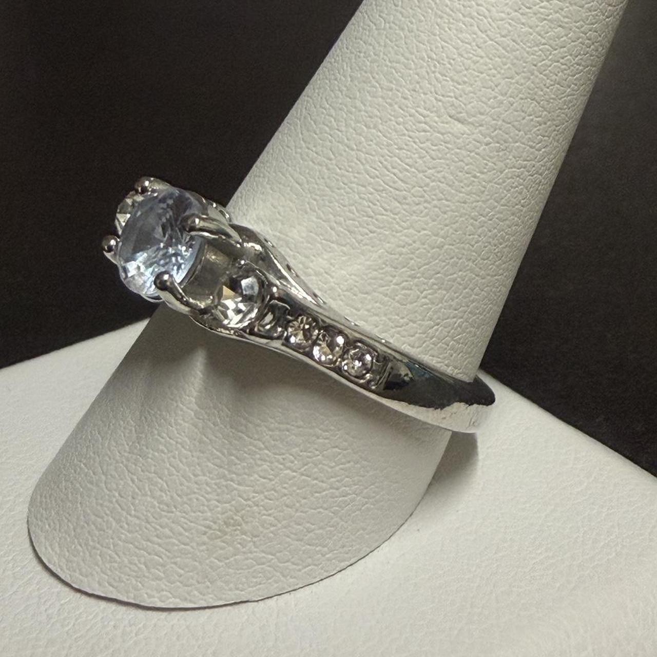 Women's Ring - Silver – Three-stone statement rin… - image 2