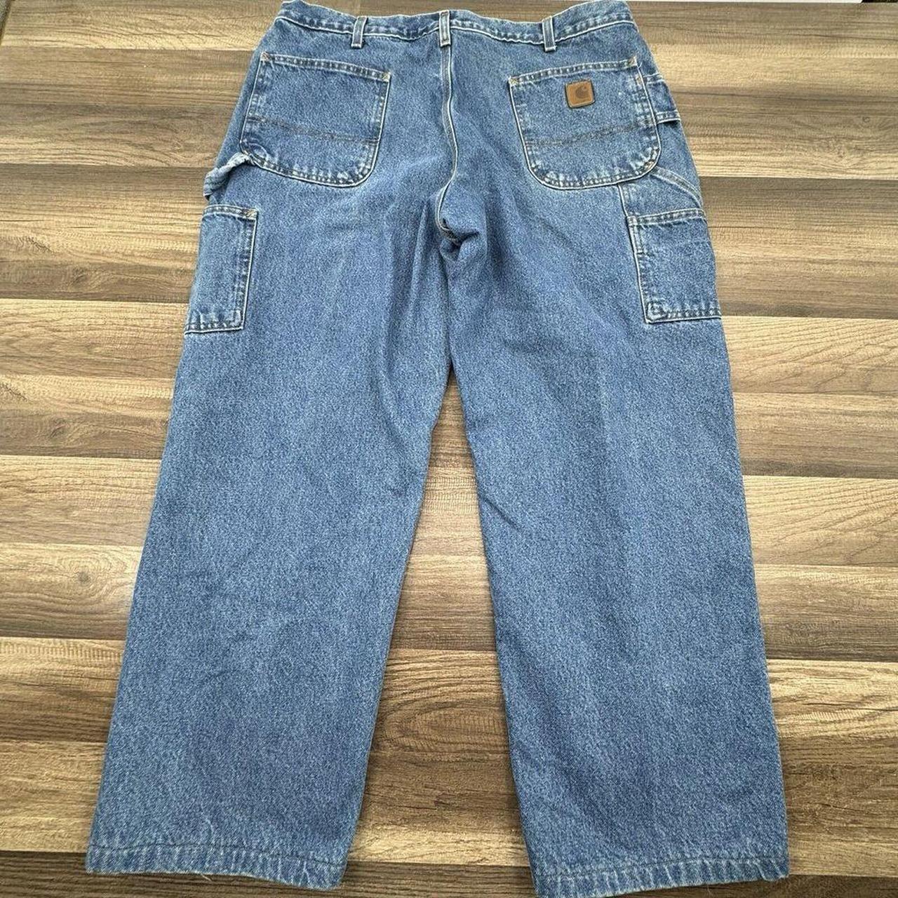 Carhartt Men s Flannel Lined Carpenter Jeans 40x30. Depop