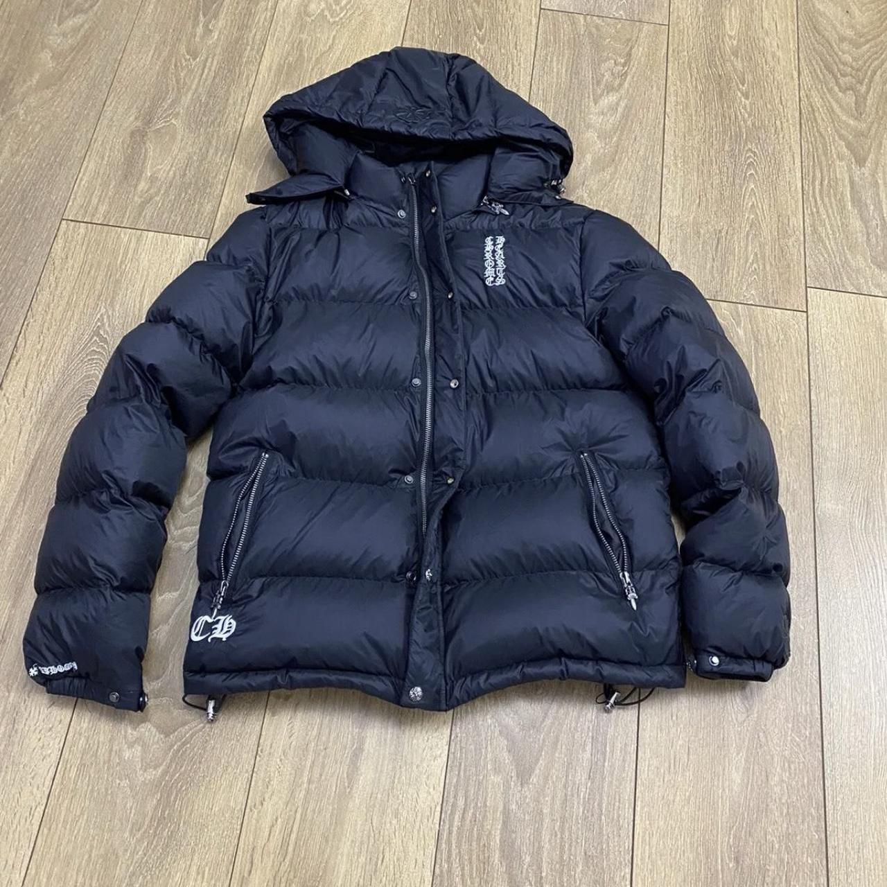 Men’s Chrome Hearts Black Puffer Coat Size Medium - Depop