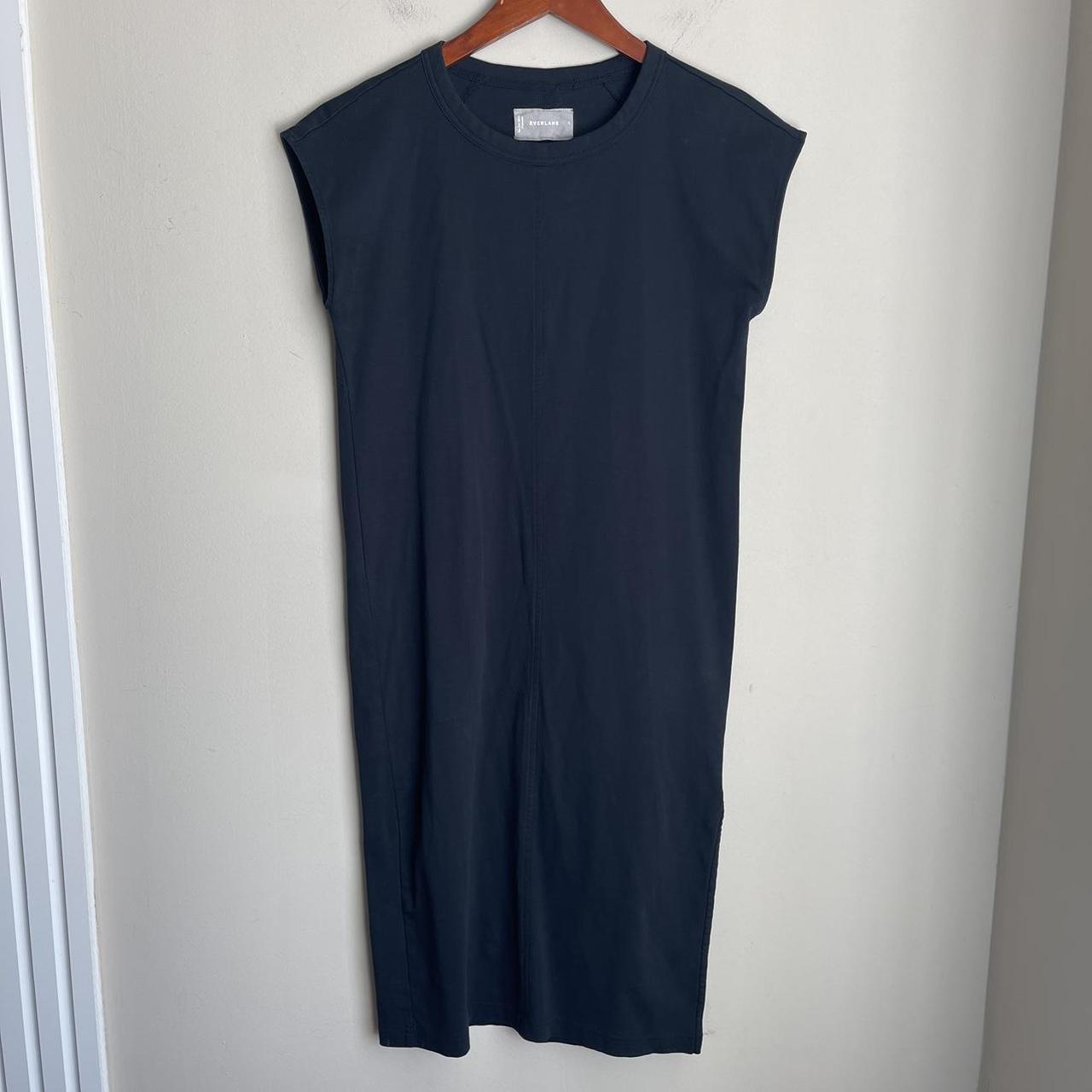 Everlane Black Luxe Cotton Side-Slit Tee Dress orders Small