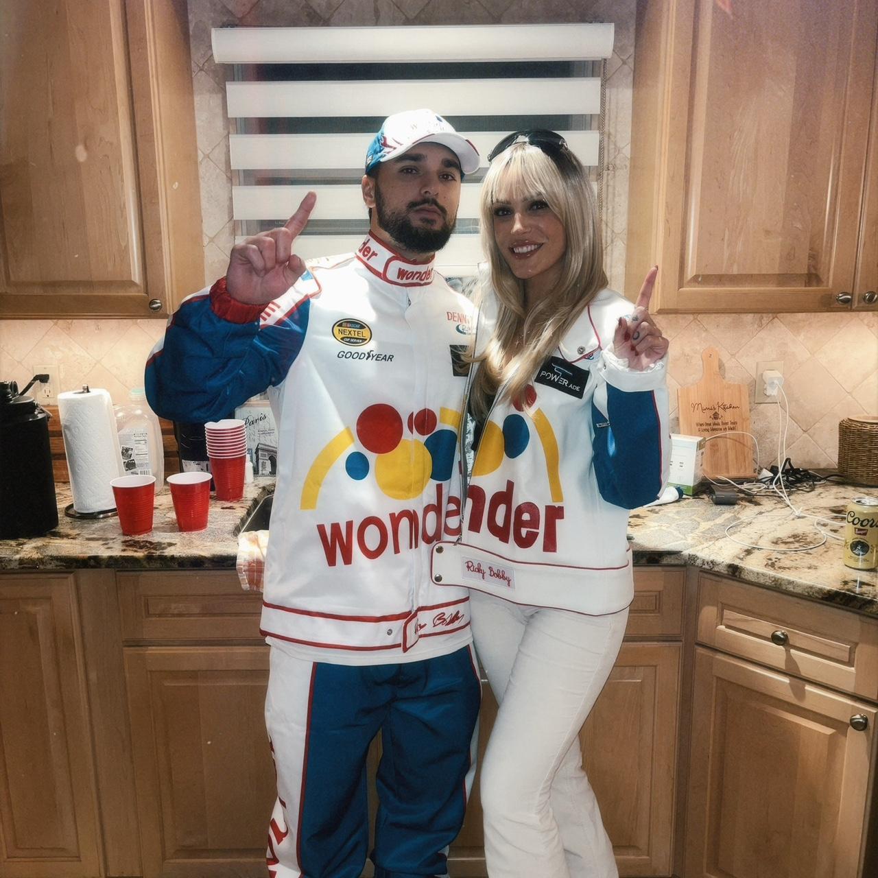 wonder bread ricky bobby jacket from step brothers... - Depop