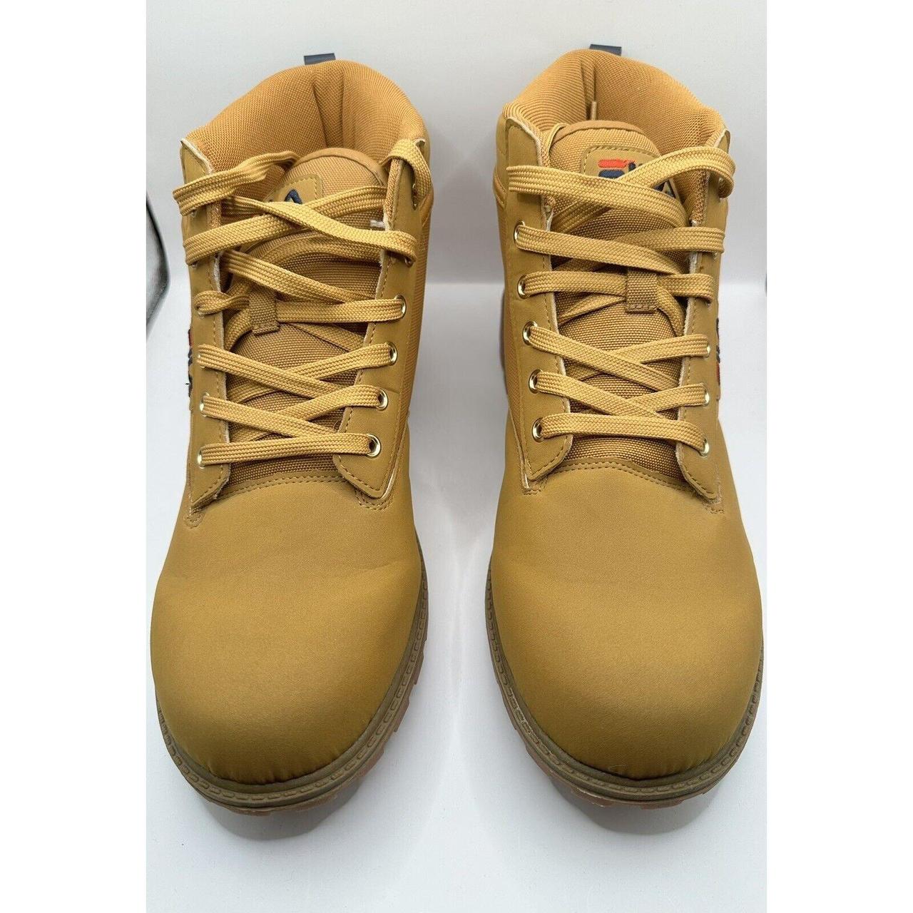 FILA Men s Tan Sneaker Boots Lace Up Faux Suede