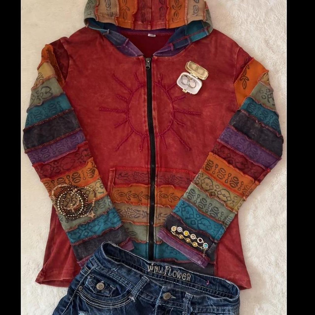 Women's Sweatshirt - Multi/Red - S – Boho multi-c… - image 2