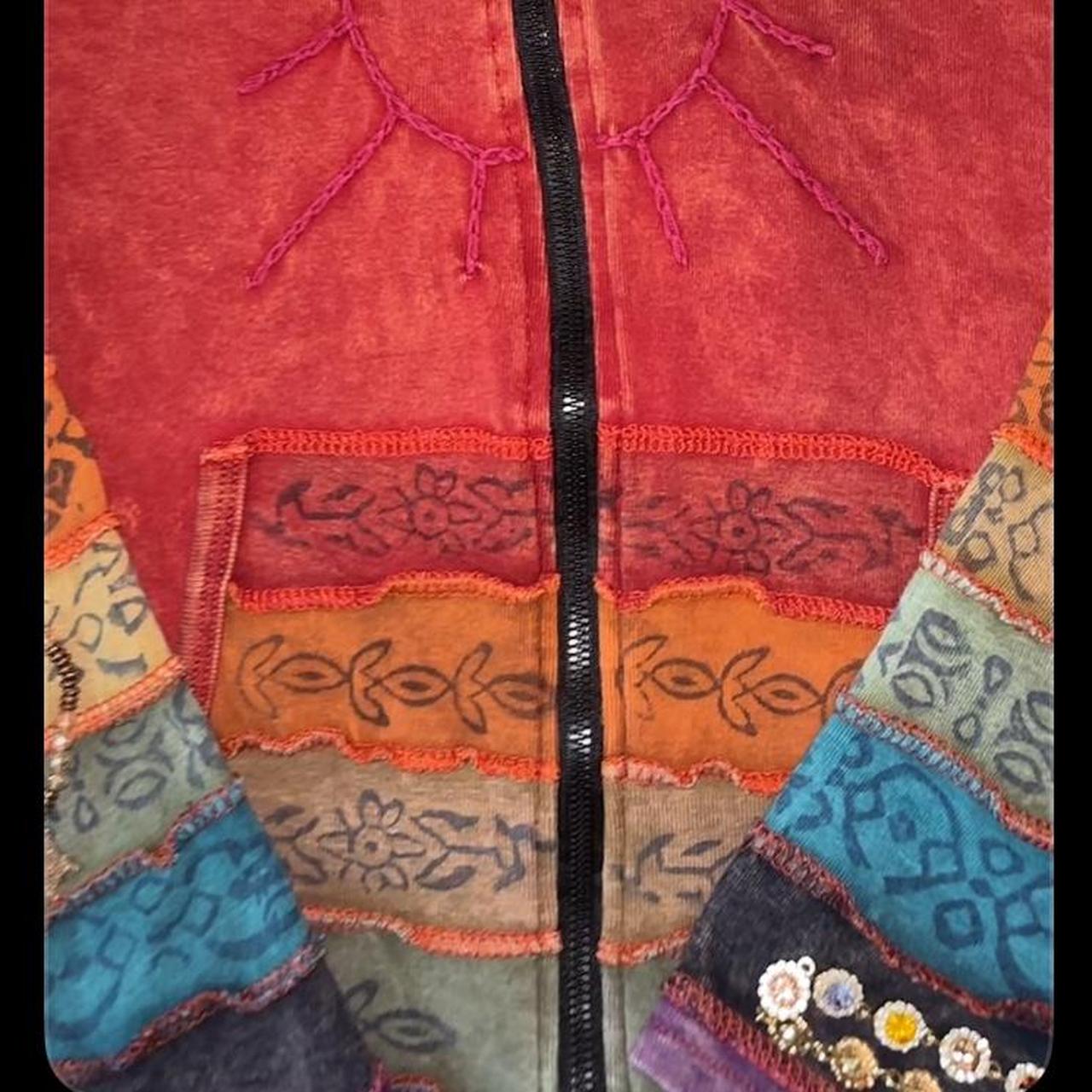 Women's Sweatshirt - Multi/Red - S – Boho multi-c… - image 3