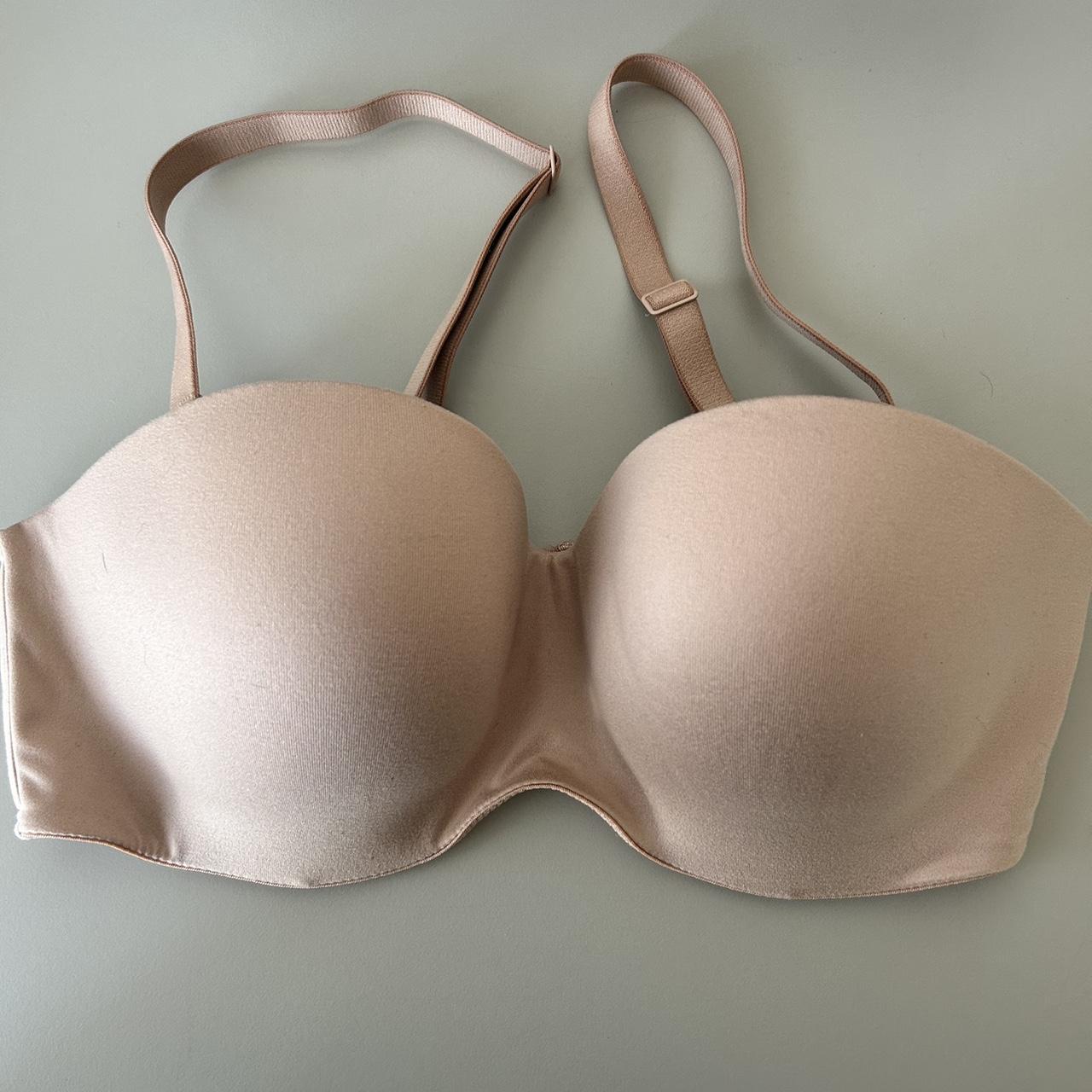 Never worn Victorias Secret 36D nude strapless bra... - Depop