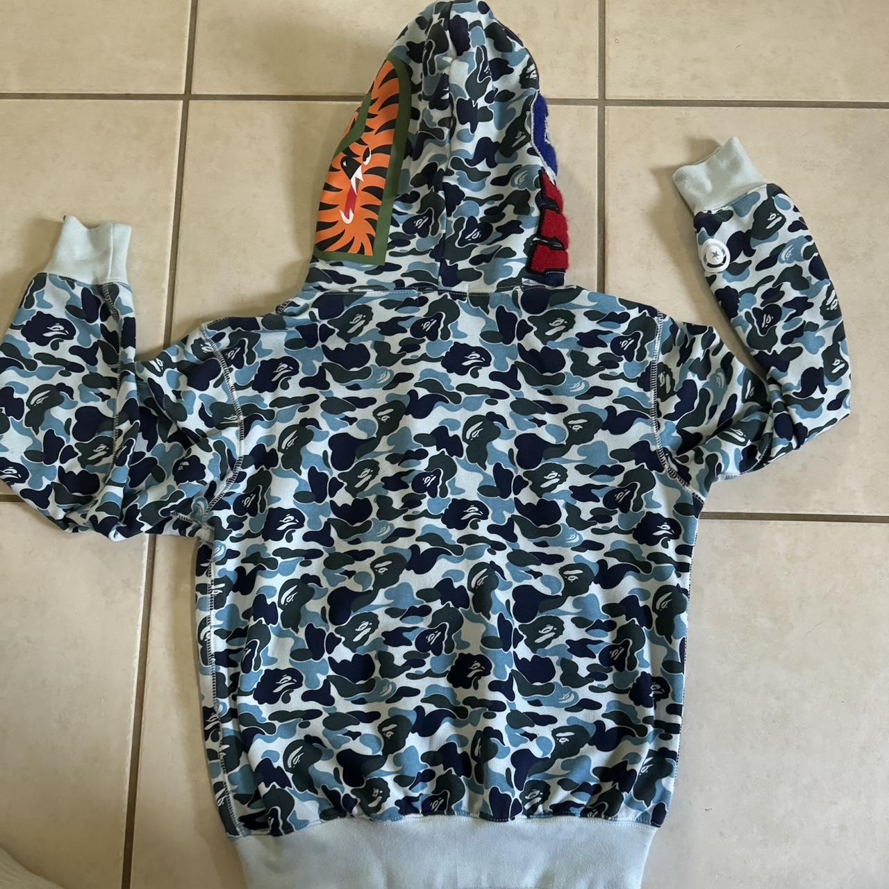 Blue Bape hoodie - Depop