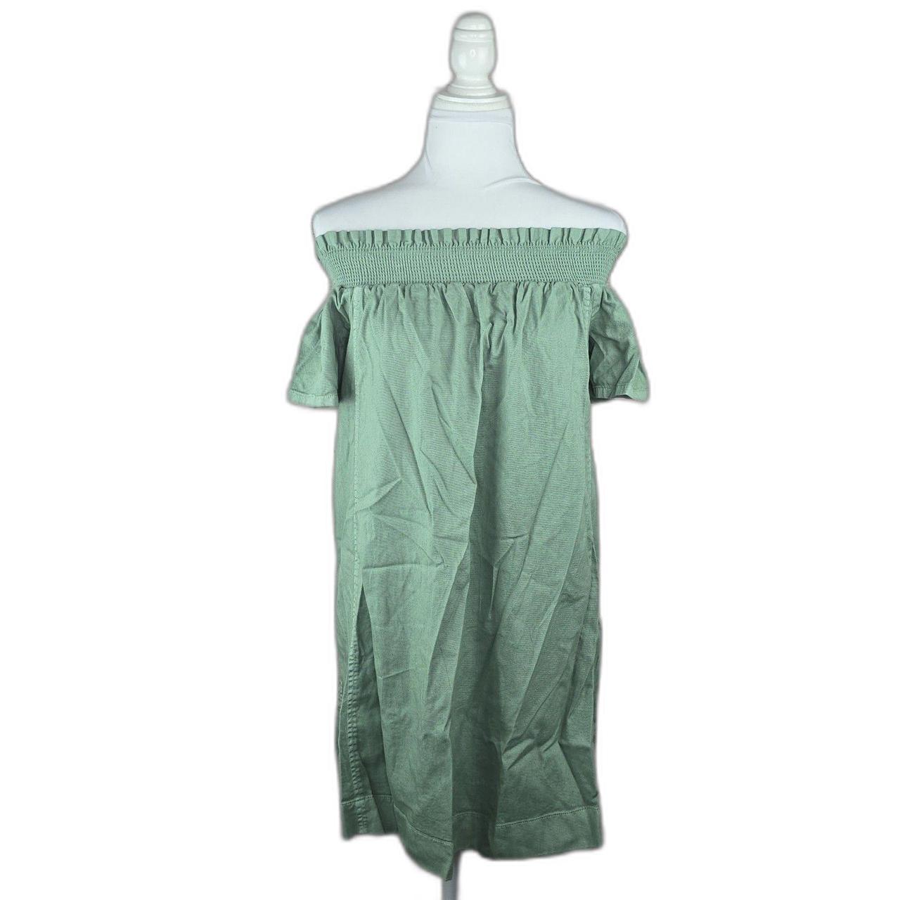 Vineyard 2024 Vines Green Garment Dyed Madison Off The Shoulder Dress