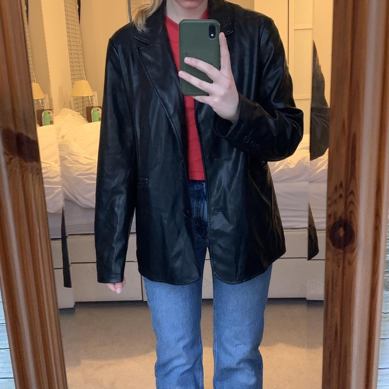 Great (fake) leather jacket from urban outfitters,... Depop