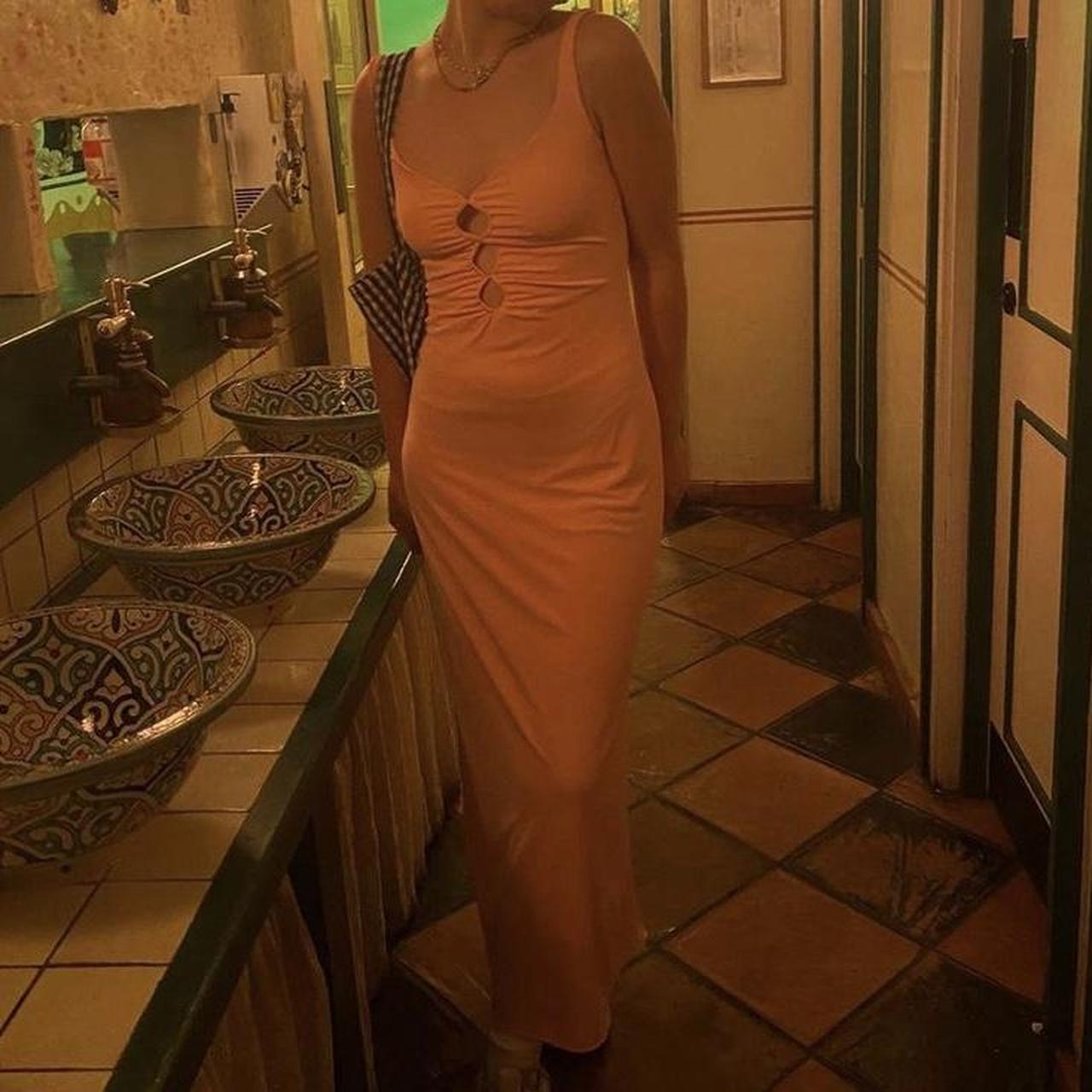 The most incredible viral pink Zara dress Pink maxi... Depop