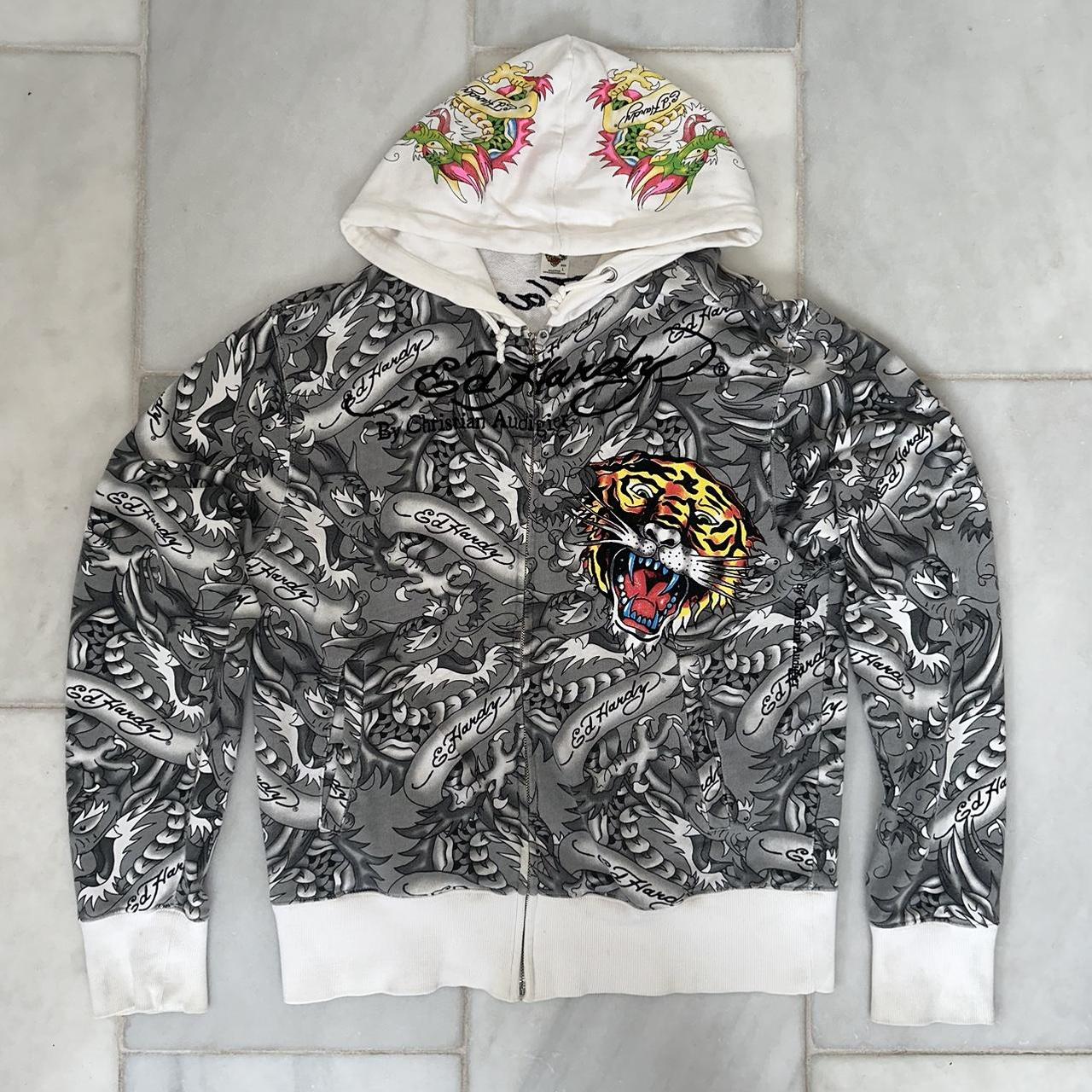 ED HARDY Men Hoodie Sweatshirt Sweater Pullover Shirt top Christian Audigier Sz. M, L