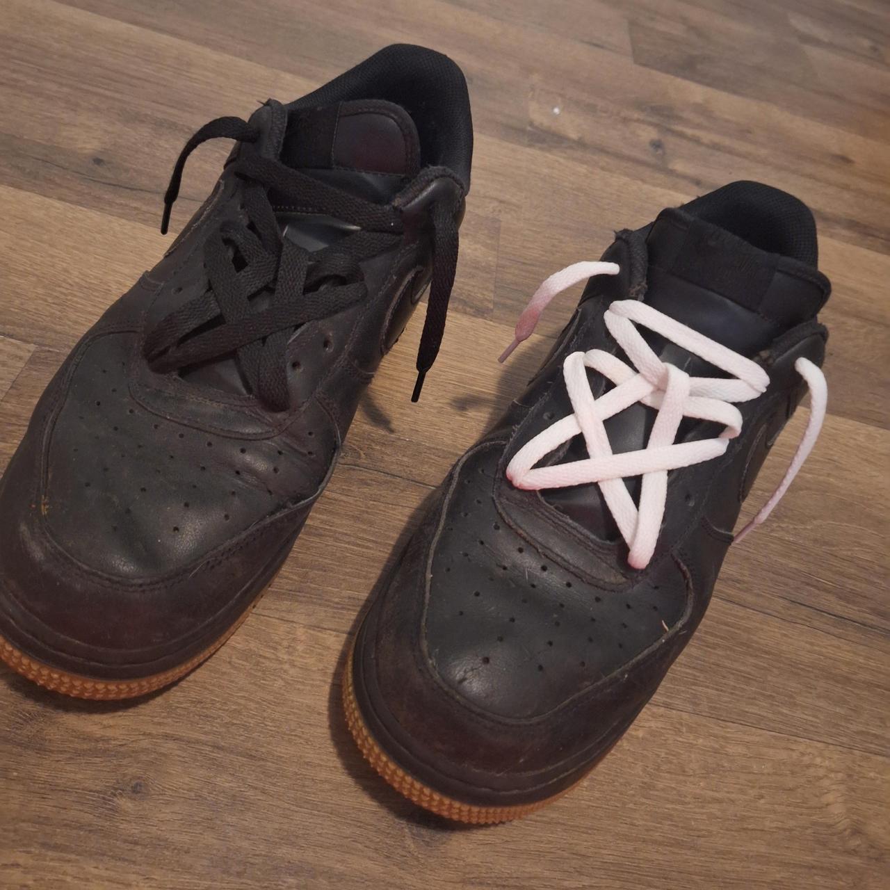 Laces Black Air Force Trainers Black Air Force Used With Star