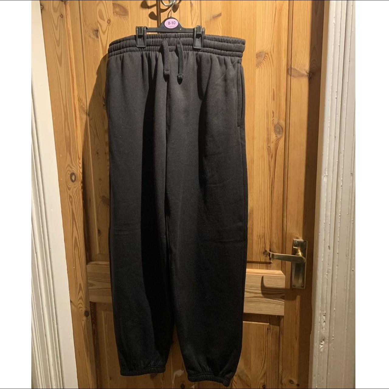 George black wide legged cuffed jogging bottoms Depop