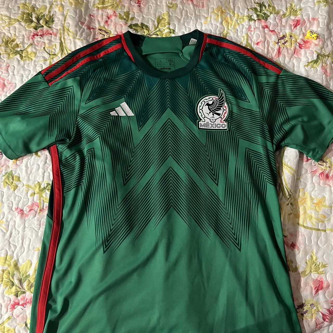 Mexico 2022 World Cup Fan Jersey, Size Large (Slim Fit) - Depop