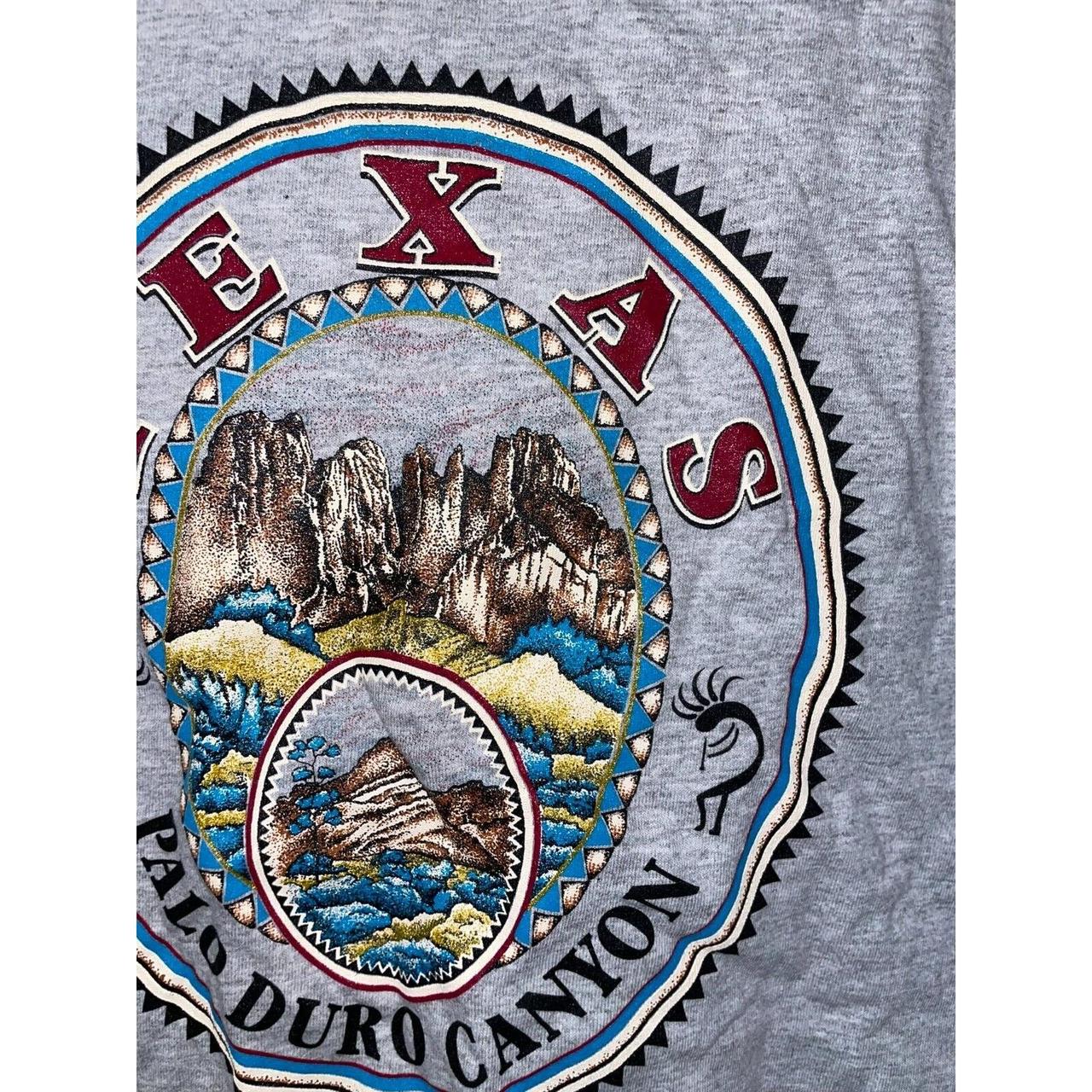 90s Vintage Texas Palo Duro Canyon Wild West Graphic... - Depop