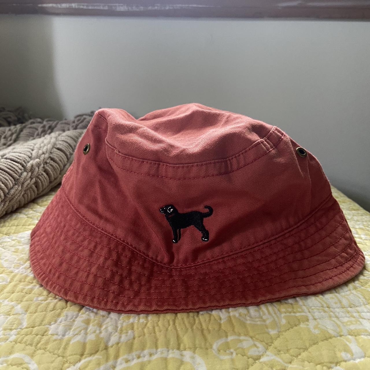 washed red black dog bucket hat L XL worn once Depop