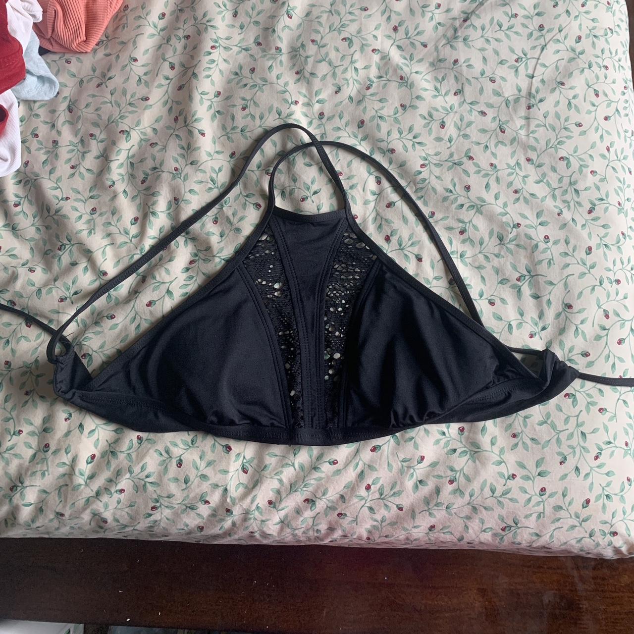 Black halter bikini top, padded Mossimo brand Depop