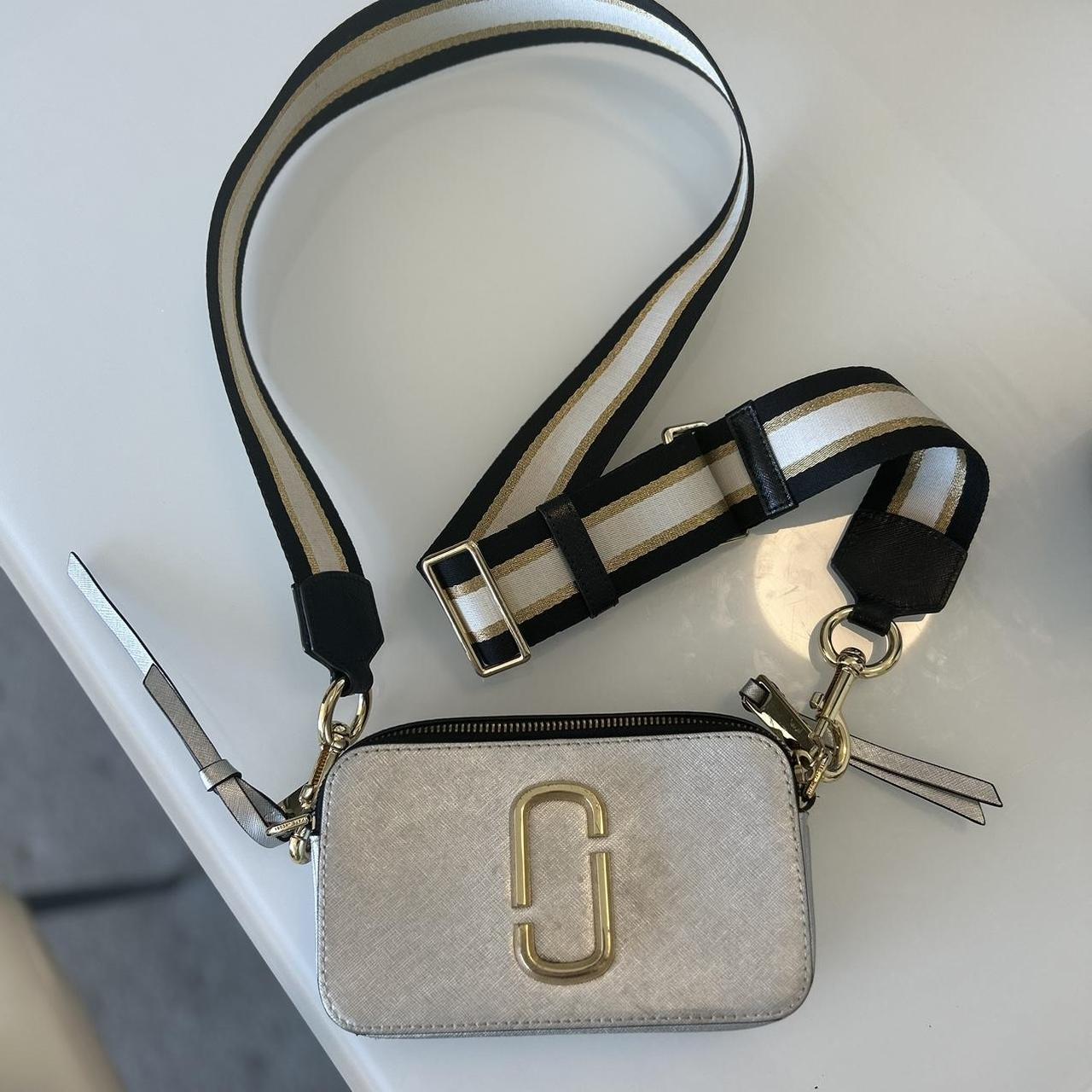 Marc Jacob’s snapshot bag gold, white, black.... Depop