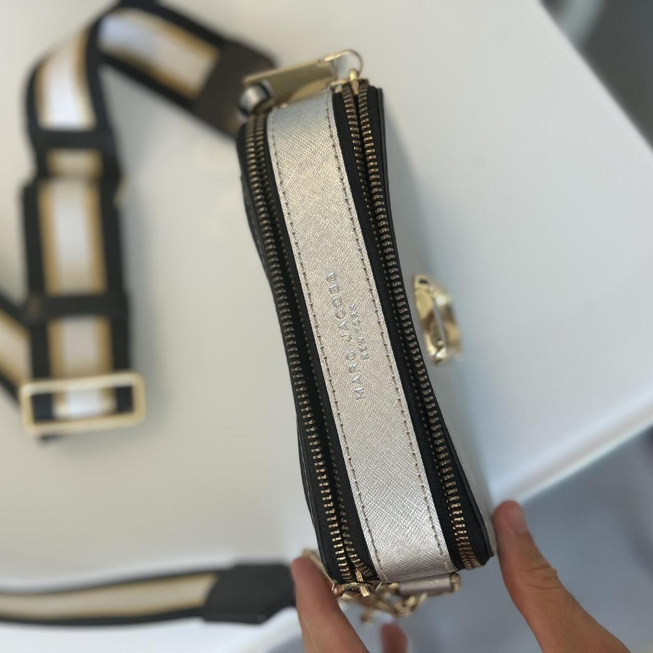 Marc Jacob’s snapshot bag gold, white, black.... Depop