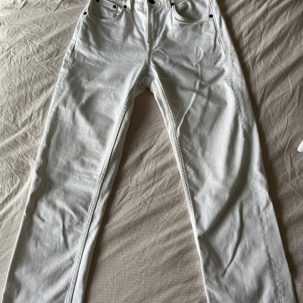 Nudie Jean Straight Sally Off White 25/28 Bought Depop