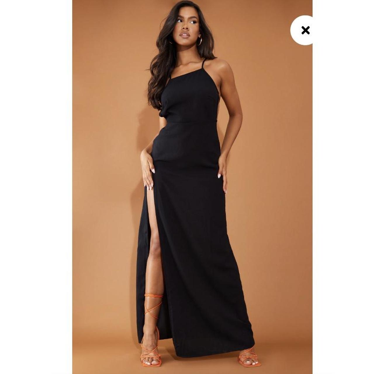 Black chiffon maxi dress best sale