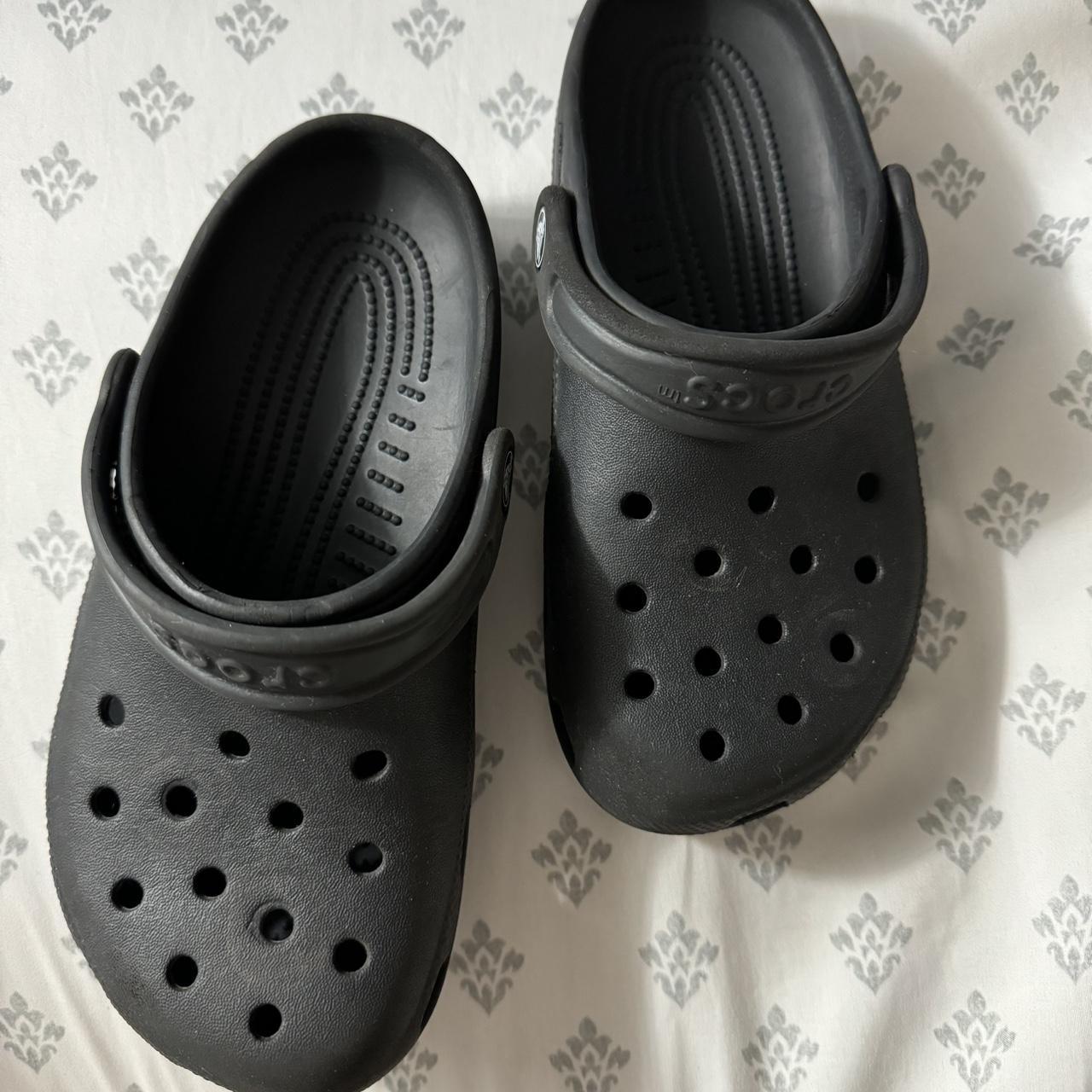 Crocs black junior size 3 women 5 - Depop