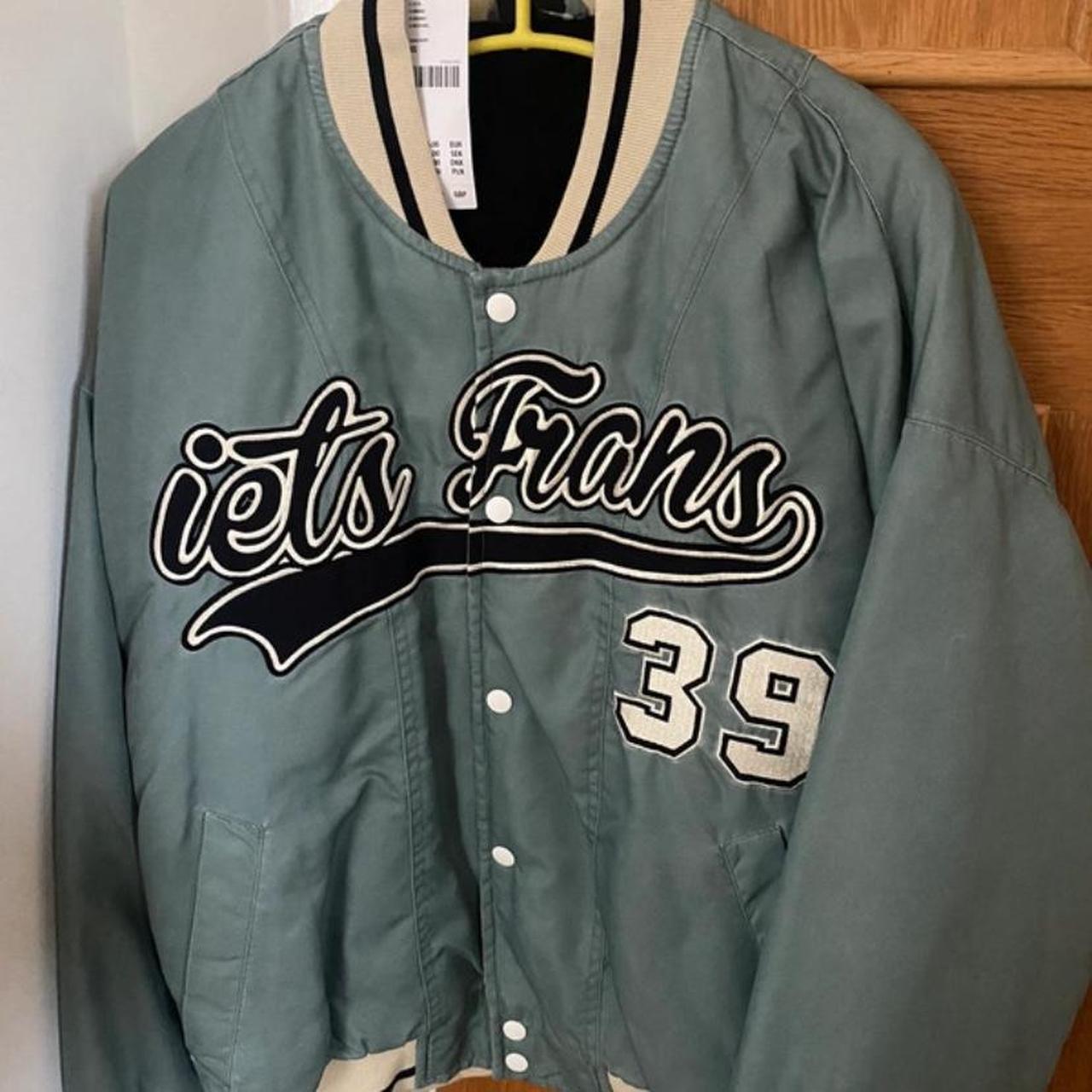 iets frans varsity racer jacket, brand new